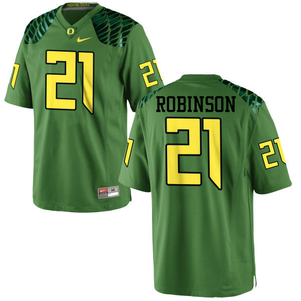 Men #21 Tyree Robinson Oregon Ducks College Football Jerseys-Apple Green - Click Image to Close